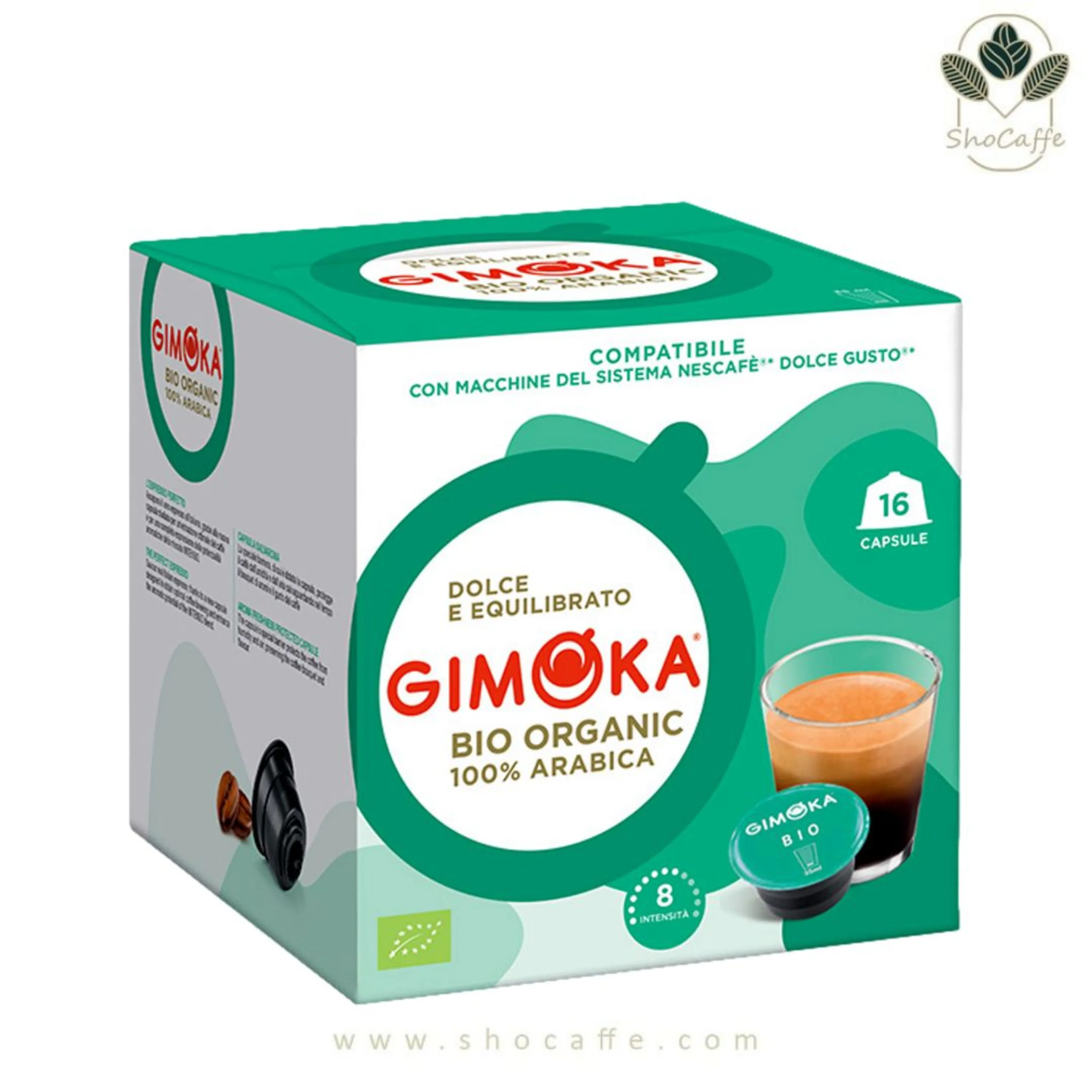 کپسول قهوه دولچه گوستو جیموکا مدل اسپرسو بیو ارگانیک Gimoka Bio Organic کپسول قهوه دولچه گوستو جیموکا مدل اسپرسو بیو ارگانیک Gimoka Bio Organic